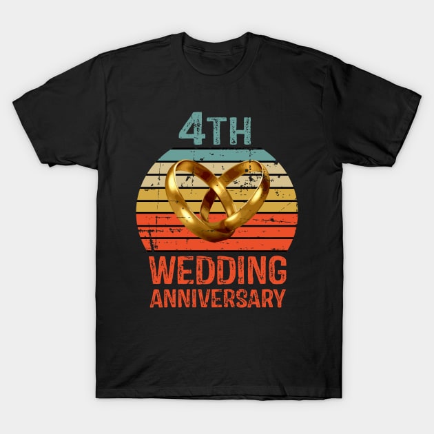 4th Wedding Anniversary T-Shirt by RW